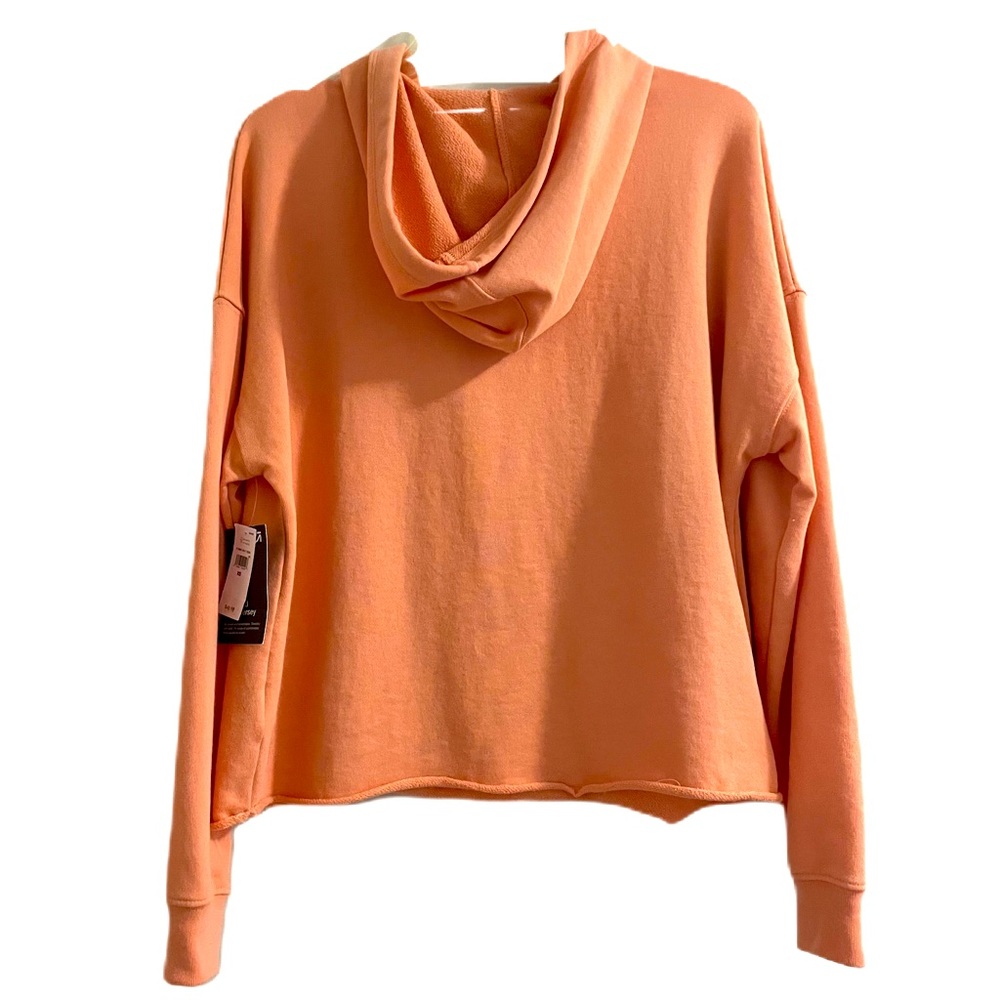 GapFit Orange 1/2 Zip Brushed Tech Jersey Hoodie Like New Size XS - Picture 2 of 8